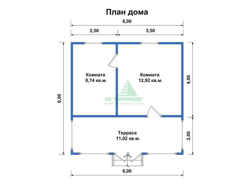 Каркасный дачный дом «Абинск»